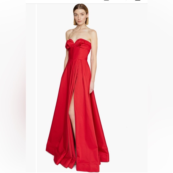 Elegant Strapless Red Dress. Never worn - Picture 7 of 13